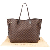 Louis Vuitton Damier Ebene Monogram Neverfull GM Shopper Handbag