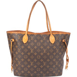 Louis Vuitton Canvas Monogram Neverfull MM Shopper Handbag