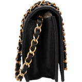 Chanel Quilted Lambskin 24K Gold Single Flap Shoulder Bag