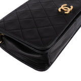 Chanel Quilted Lambskin 24K Gold Single Flap Shoulder Bag