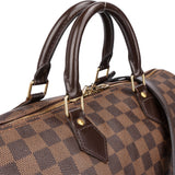 Louis Vuitton Damier Ebene Monogram Speedy 35 Bandouliere