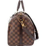 Louis Vuitton Damier Ebene Monogram Speedy 35 Bandouliere