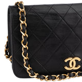 Chanel Quilted Lambskin 24K Gold Single Flap Shoulder Bag