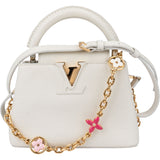 Louis Vuitton White Leather Capucines BB Handbag