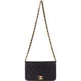 Chanel Quilted Lambskin 24K Gold Single Flap Shoulder Bag