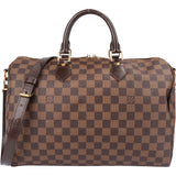 Louis Vuitton Damier Ebene Monogram Speedy 35 Bandouliere