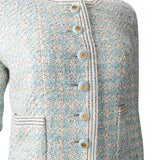 Chanel Blue Tweed Queen Costume Set (DE34 / FR36)