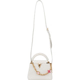 Louis Vuitton White Leather Capucines BB Handbag