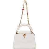 Louis Vuitton White Leather Capucines BB Handbag