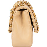 Chanel Quilted Lambskin 24K Gold Single Flap Crossbody Bag
