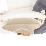 Louis Vuitton White Leather Capucines BB Handbag