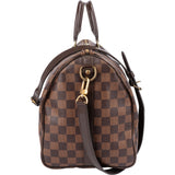 Louis Vuitton Damier Ebene Monogram Speedy 35 Handbag
