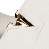 Louis Vuitton White Leather Capucines BB Handbag