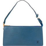 Louis Vuitton Bleu Epi Leather Pochette Accessoire Handbag