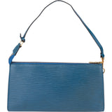 Louis Vuitton Bleu Epi Leather Pochette Accessoire Handbag