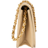 Chanel Quilted Lambskin 24K Gold Single Flap Shoulder Bag