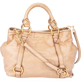 Miu Miu Cammeo Leather City Handbag