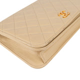 Chanel Quilted Lambskin 24K Gold Single Flap Shoulder Bag