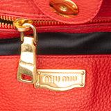 Miu Miu Red Calfskin Shoulder Bag