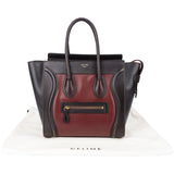 Celine Bicolor Leather Luggage Handbag