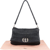 Miu Miu Quilted Leather Crystal Shoulder Bag
