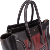 Celine Bicolor Leather Luggage Handbag