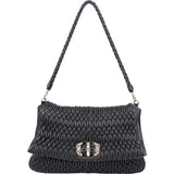 Miu Miu Quilted Leather Crystal Shoulder Bag