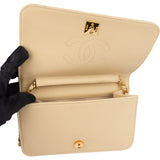 Chanel Quilted Lambskin 24K Gold Single Flap Shoulder Bag