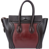 Celine Bicolor Leather Luggage Handbag