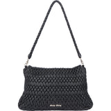 Miu Miu Quilted Leather Crystal Shoulder Bag