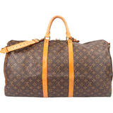 Louis Vuitton Canvas Monogram Keepall 55 Bandouliere