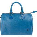 Louis Vuitton Bleu Epi Leather Speedy 25 Handbag