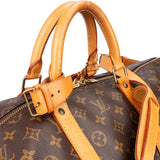 Louis Vuitton Canvas Monogram Keepall 55 Bandouliere