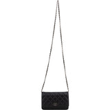 Chanel Quilted Lambskin Palladium Wallet On Chain Crossbody Bag