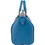 Louis Vuitton Bleu Epi Leather Speedy 25 Handbag