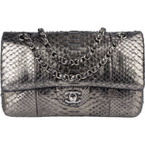 Chanel Limited Python Medium Double Flap Crossbody Bag