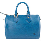 Louis Vuitton Bleu Epi Leather Speedy 25 Handbag