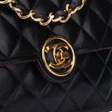 Chanel Quilted Lambskin 24K Gold Mini Single Flap Crossbody Bag