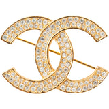 Chanel Crystal CC Brooch