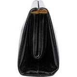 Prada Black Patent Saffiano Leather East-West Bag