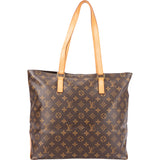 Louis Vuitton Canvas Monogram Cabas Mezzo Shoulder Bag