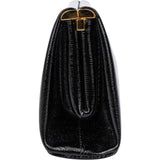 Prada Black Patent Saffiano Leather East-West Bag