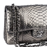 Chanel Limited Python Medium Double Flap Crossbody Bag