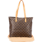 Louis Vuitton Canvas Monogram Cabas Mezzo Shoulder Bag