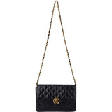 Chanel Quilted Lambskin 24K Gold Mini Single Flap Crossbody Bag