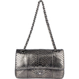 Chanel Limited Python Medium Double Flap Crossbody Bag