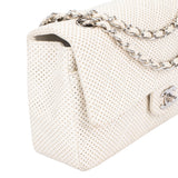 Chanel Quilted Lambskin Perforated Single Flap Crossbody Bag