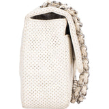 Chanel Quilted Lambskin Perforated Single Flap Crossbody Bag