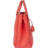Prada Corallo Saffiano Leather Triangle Galleria Handbag