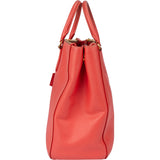 Prada Corallo Saffiano Leather Triangle Galleria Handbag